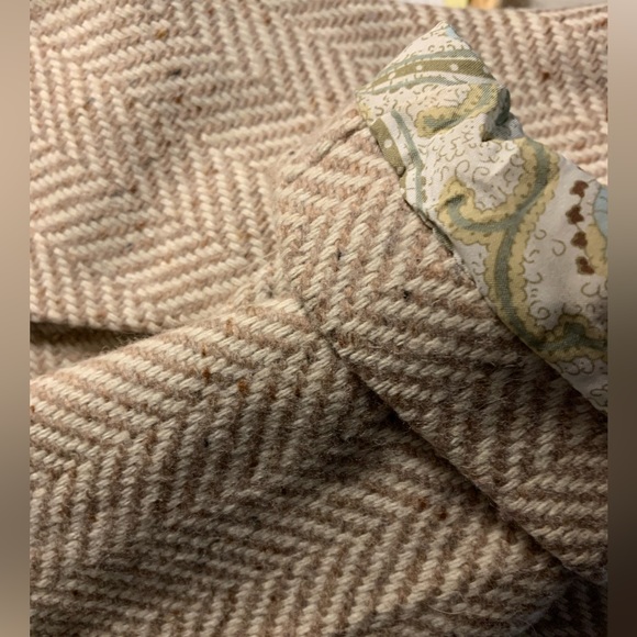 Arden B Wool Coat Double Breasted Small Tan and Cream. Lined. - Picture 3 of 5